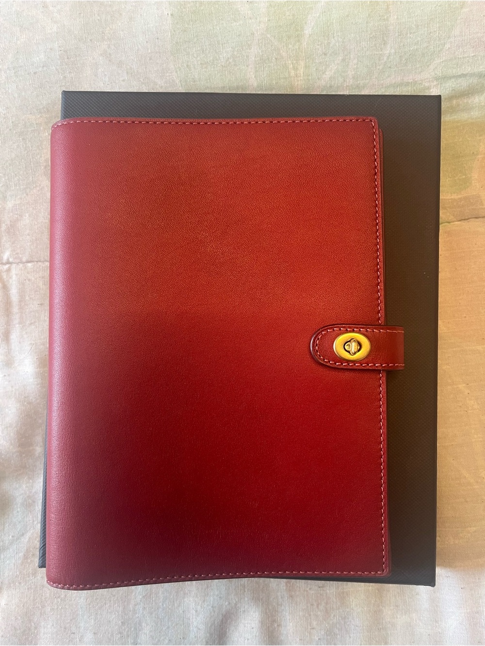 Coach Red Leather Notebook Agenda